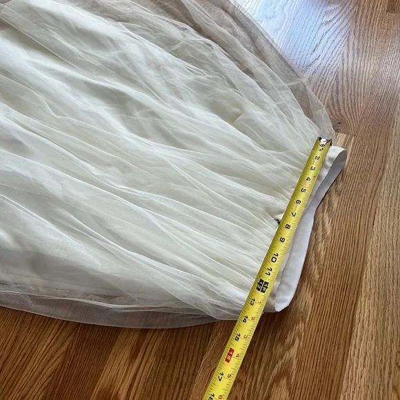 NWT BHLDN Leena Tulle Midi Skirt Ivory Sizes 0, 2, 4, - Picture 14 of 17